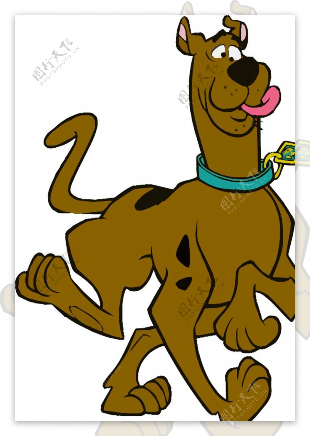 吐舌头的大黄狗卡通画图片