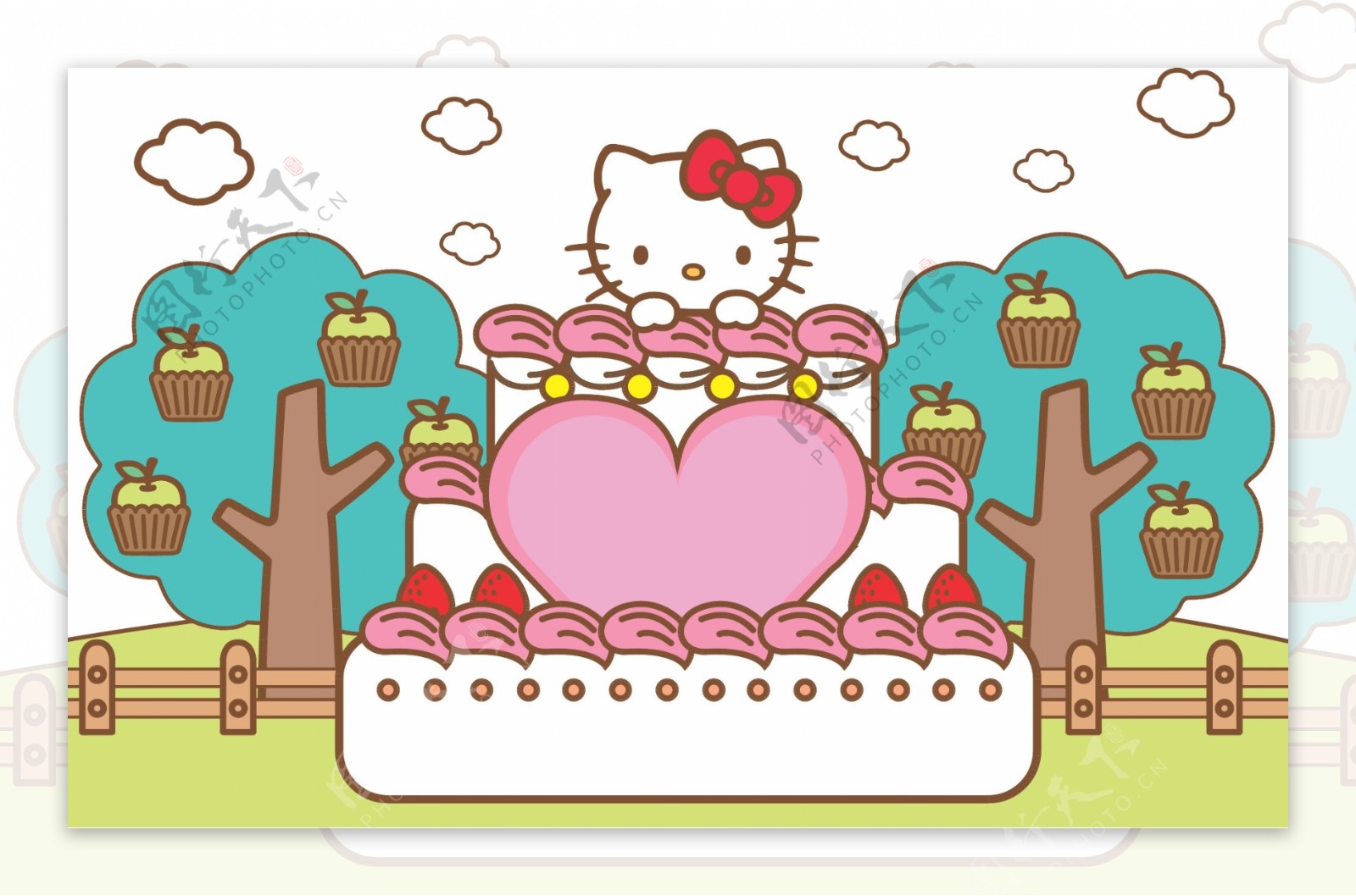 hello kitty蛋糕 - 堆糖，美图壁纸兴趣社区