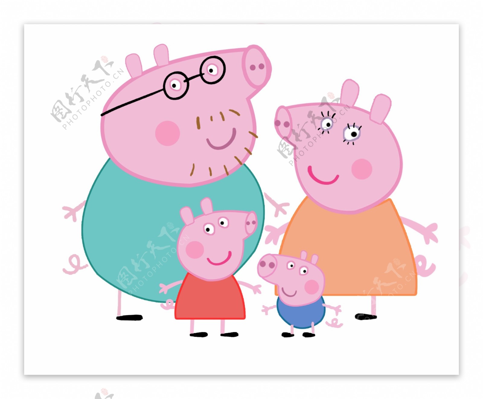 粉红猪小妹佩奇简笔画_卡通动物 - 千千简笔画