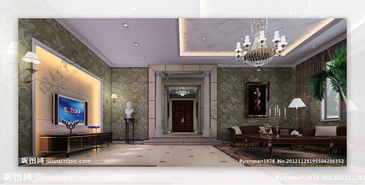 欧式客厅设计图片