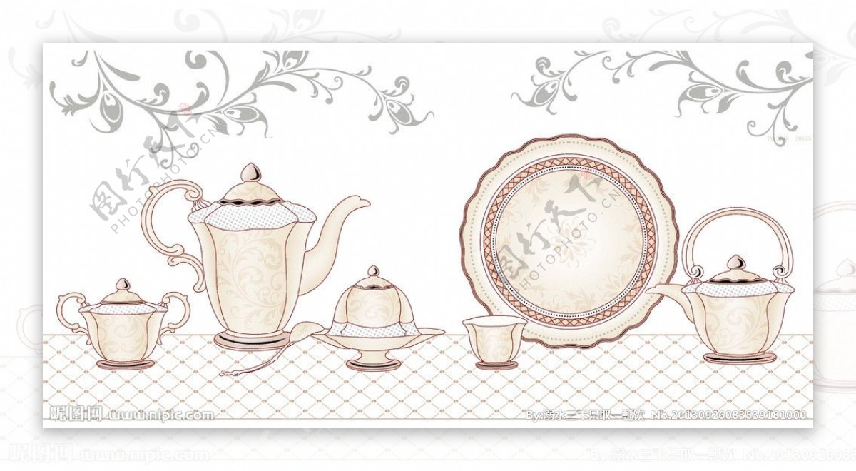 茶壶酒壶花片图片