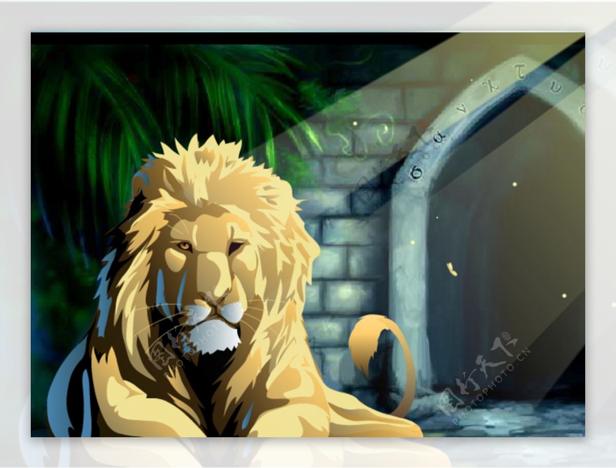 休息中的狮子flash动画