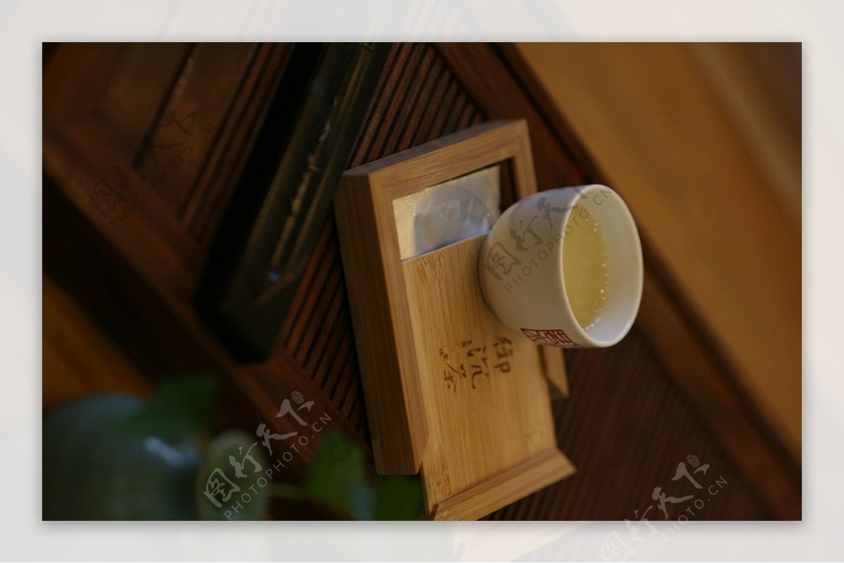 高清摄影香茶茶托图片