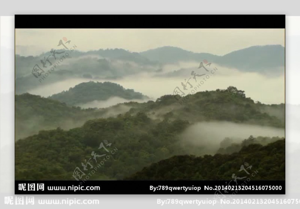 云雾山峦风景视频素材