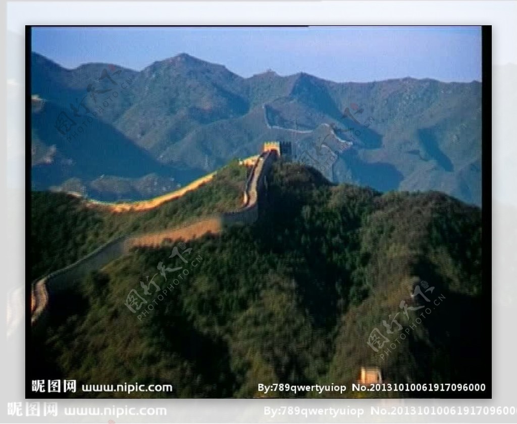 高山城墙背景视频素材