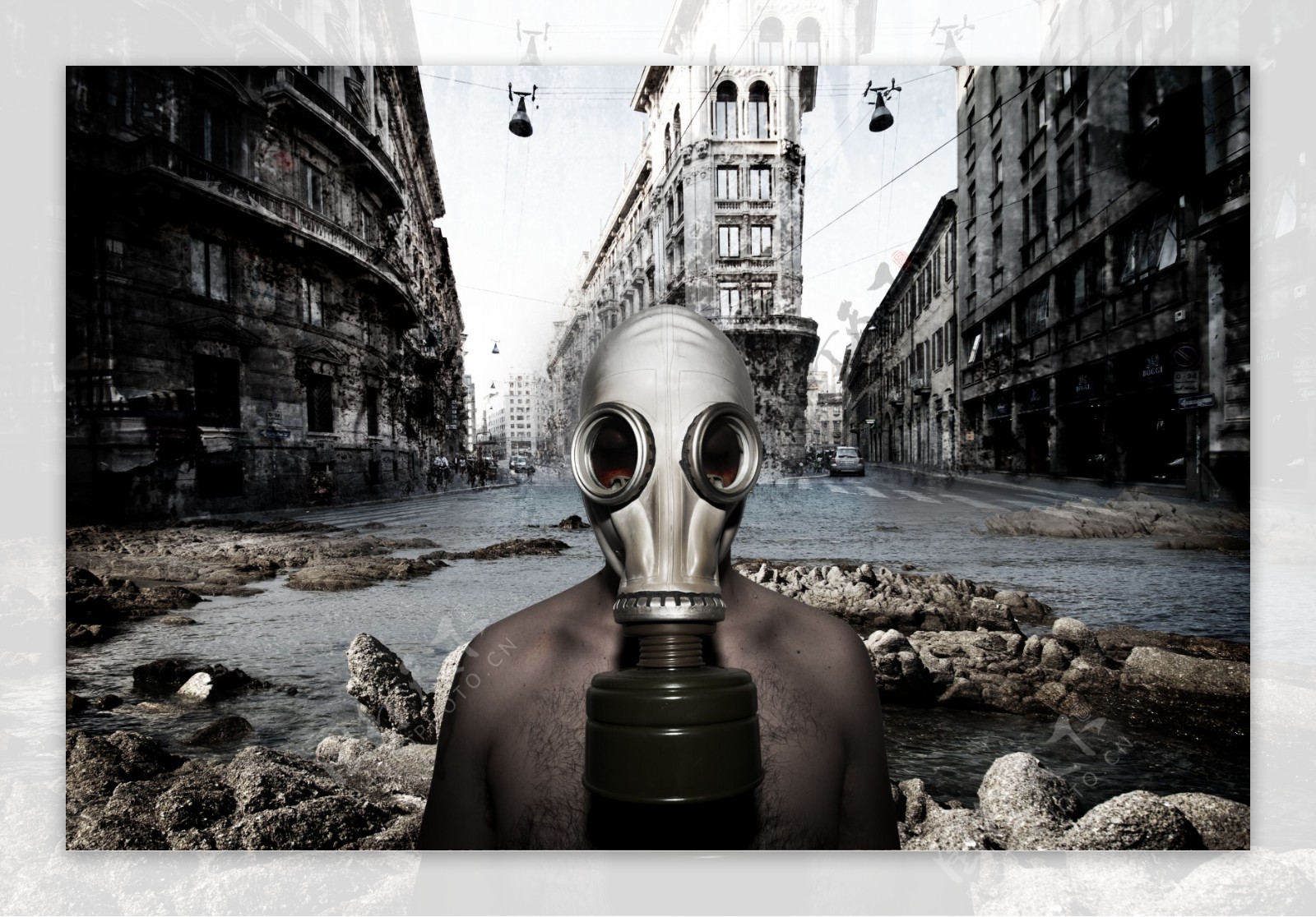 环境污染幻想海报设计图片