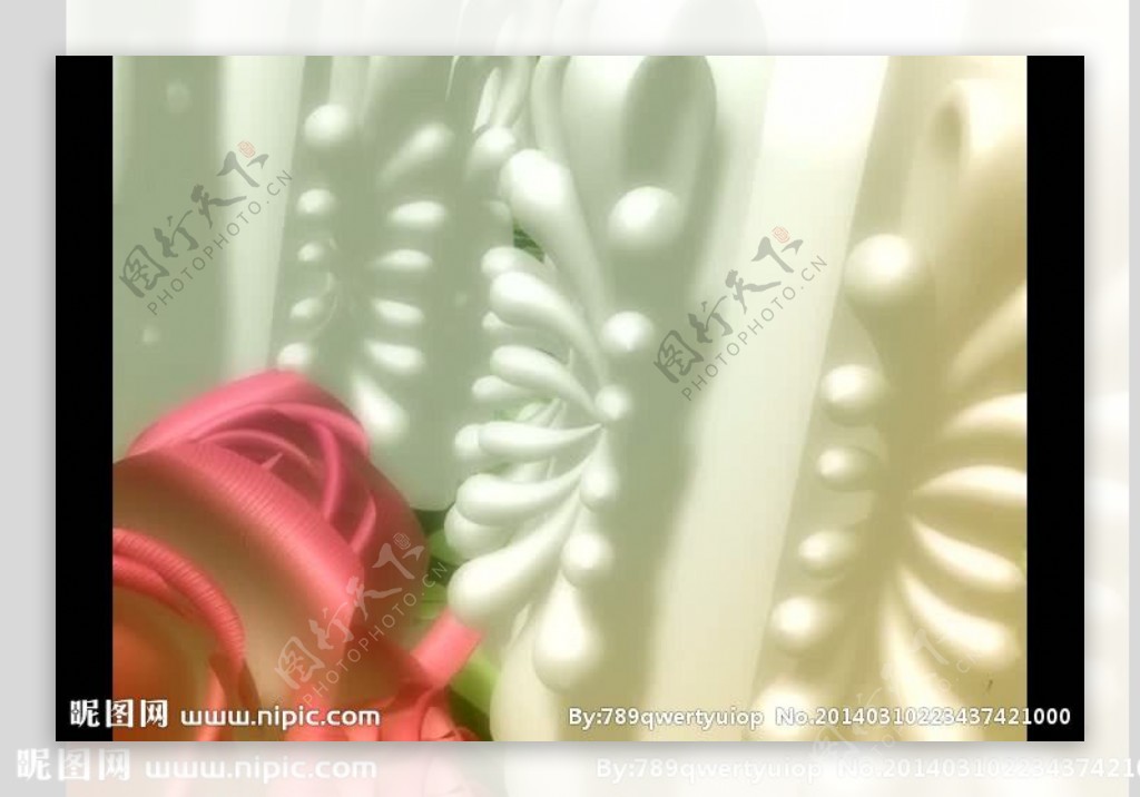 玫瑰蜡烛背景视频素材