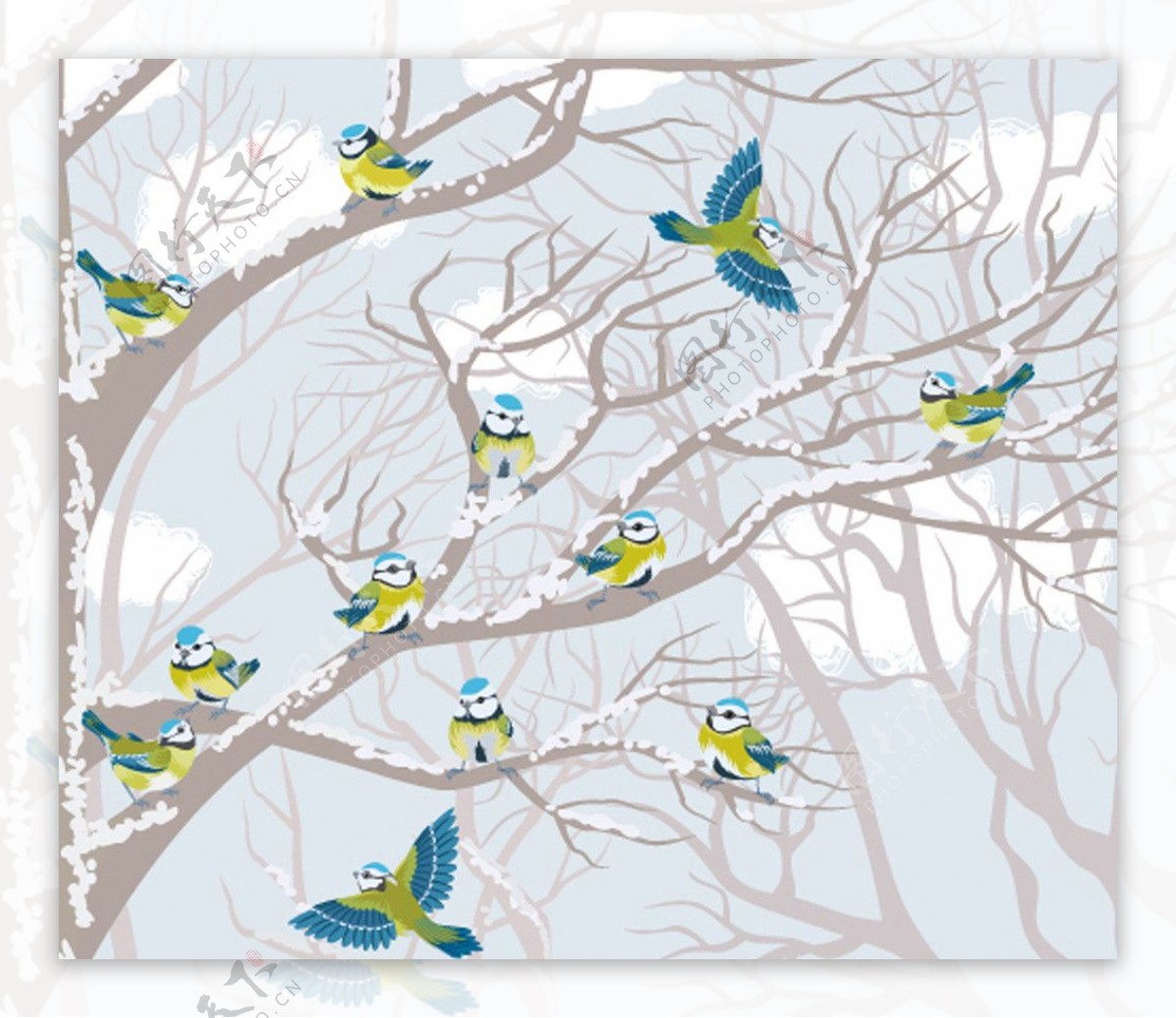 树枝分离向量上的麻雀 弹簧卡 弹簧力矩 向量例证. 插画 包括有 天空, 要素, 漂流, 敌意, 艺术 - 143056771
