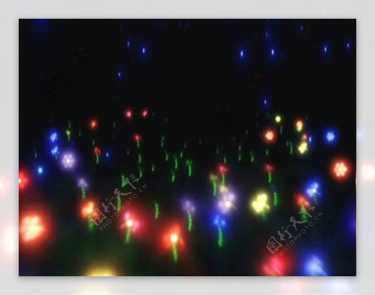 荧光花朵LED背景素材