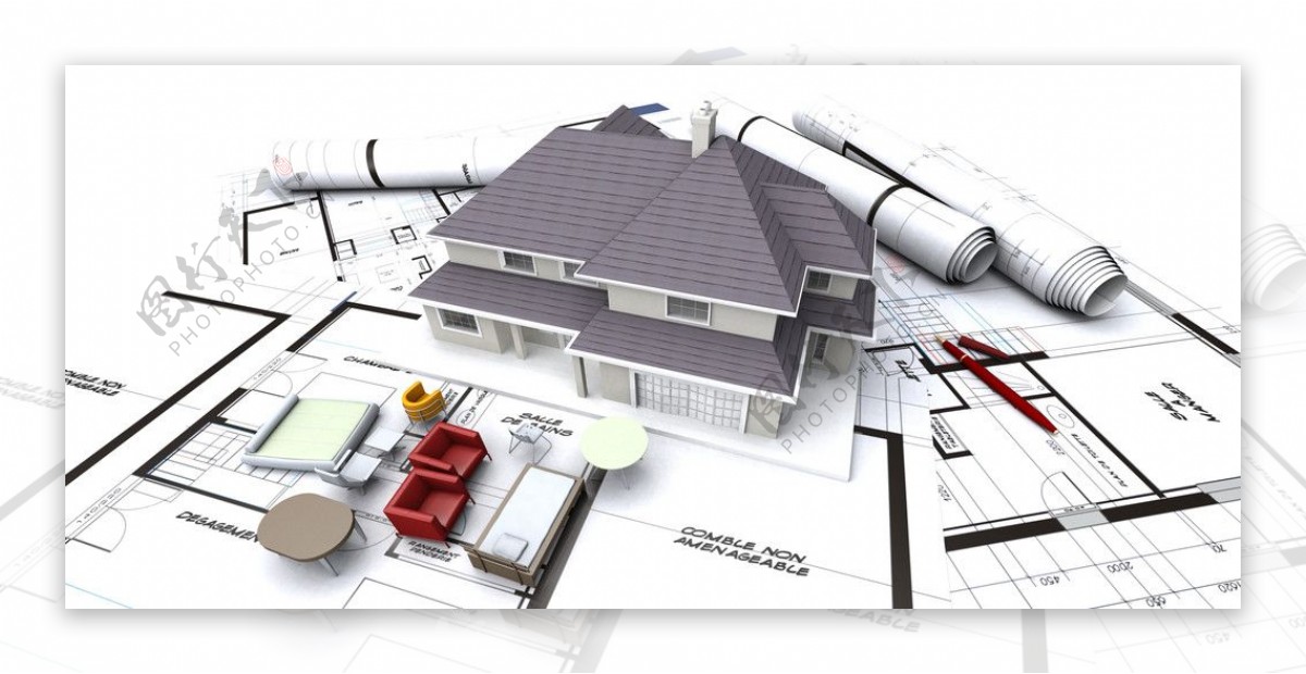 3d建筑模型图纸沙发茶几圆桌图片