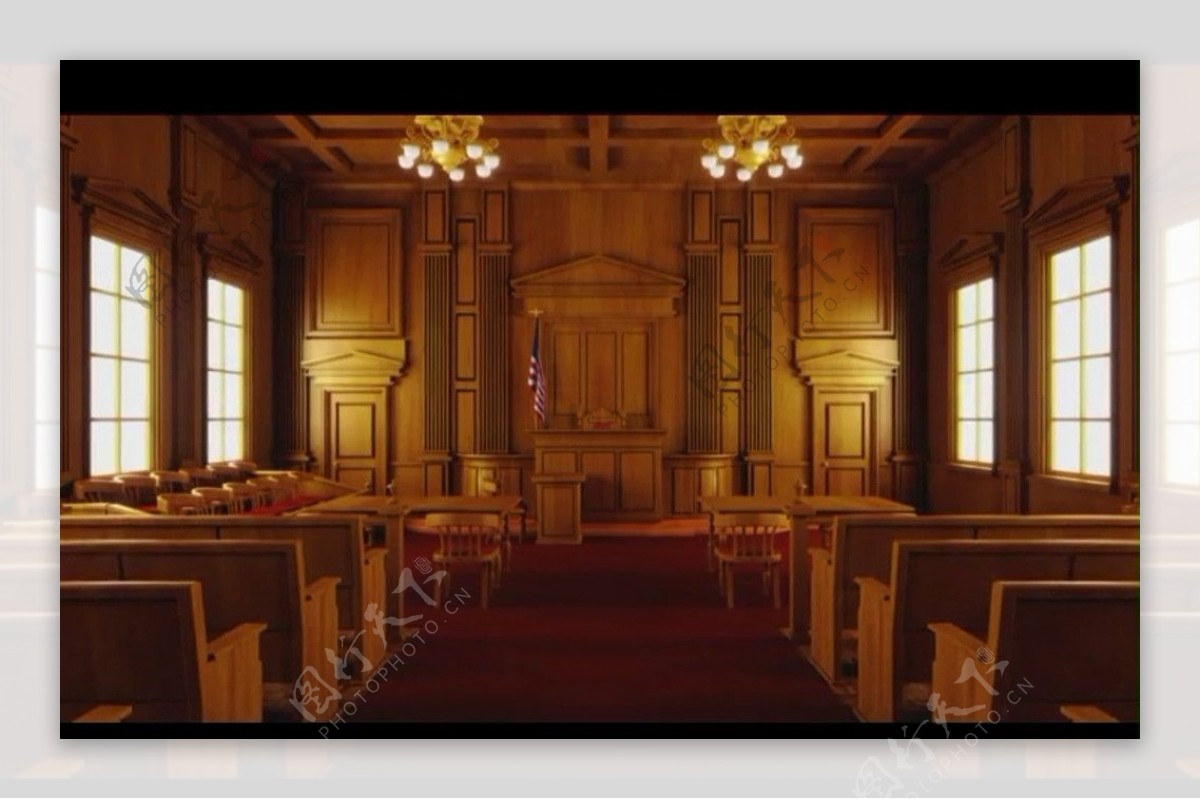 法庭建筑视频素材