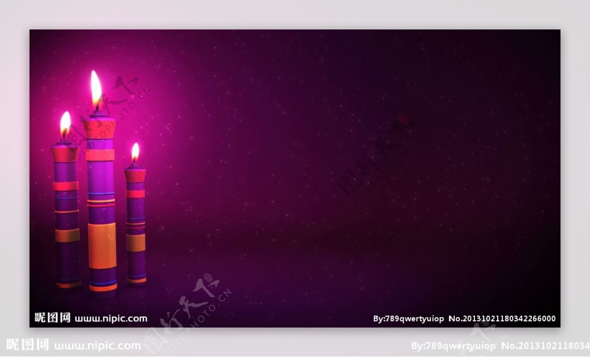 紫色烛光背景视频素材