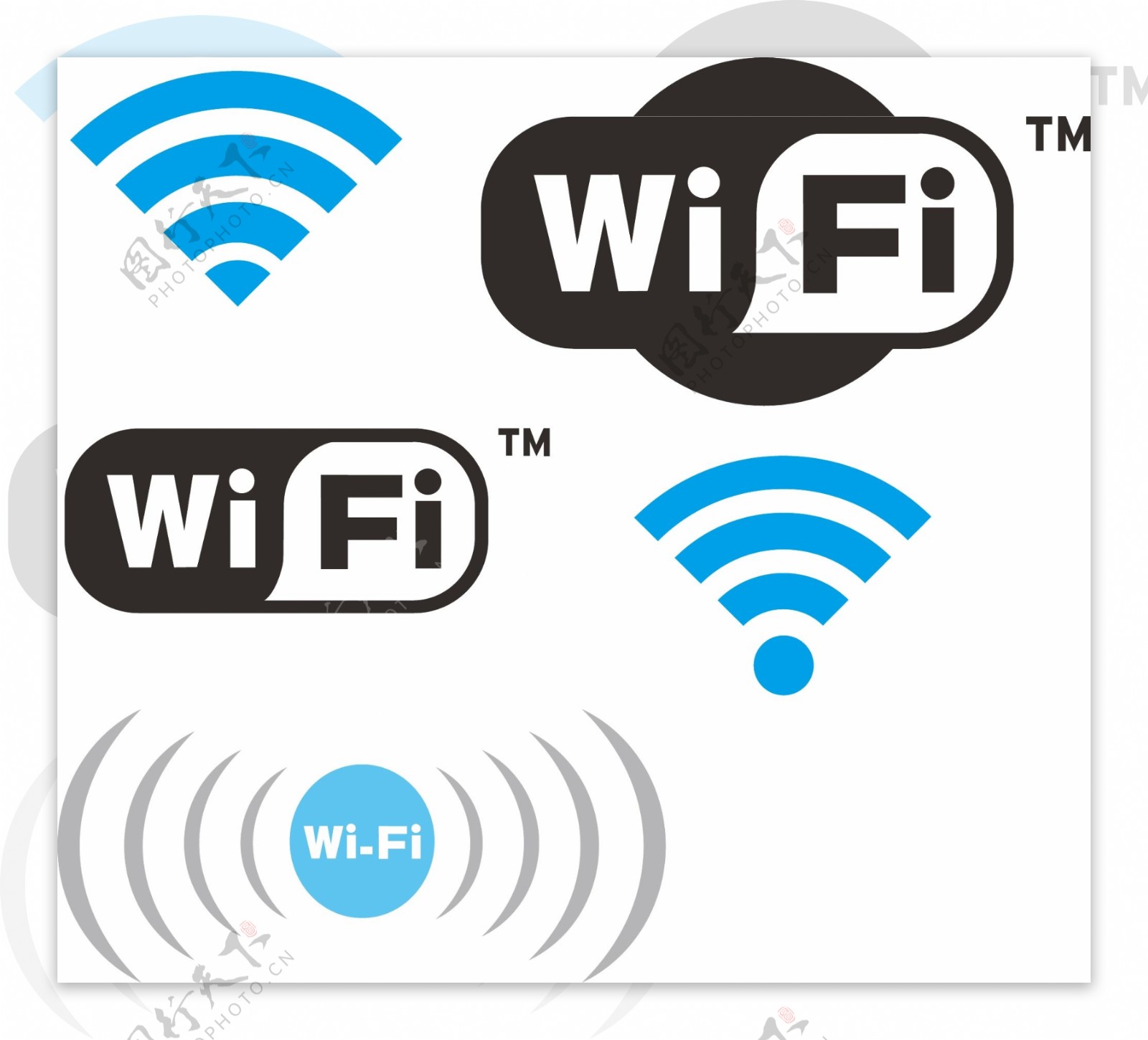 wifi图标矢量素材图片