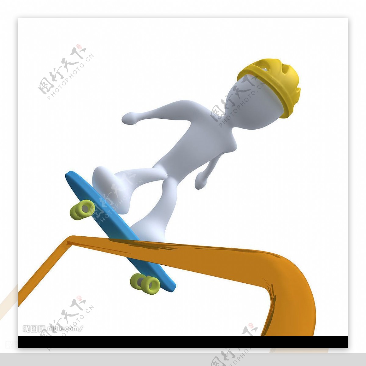 3D小人滑板图片