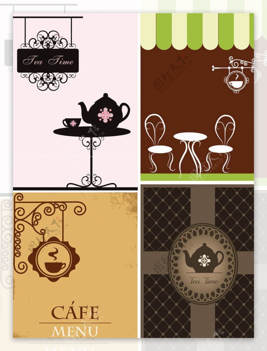 咖啡厅茶餐厅菜单封面图片