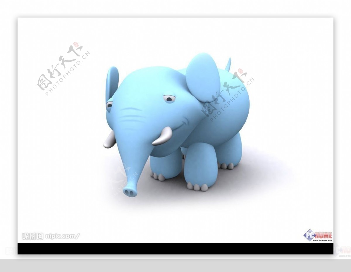 3D卡通大象图片
