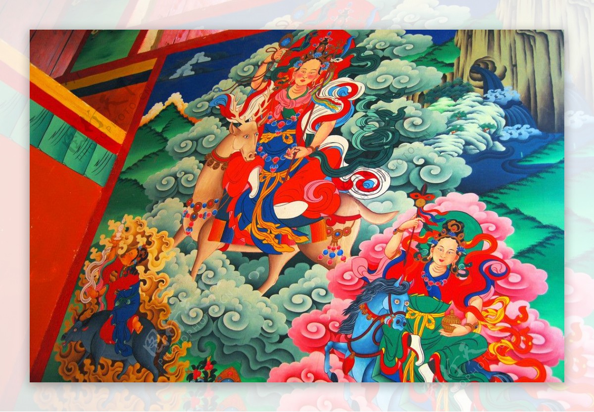 藏教壁画图片
