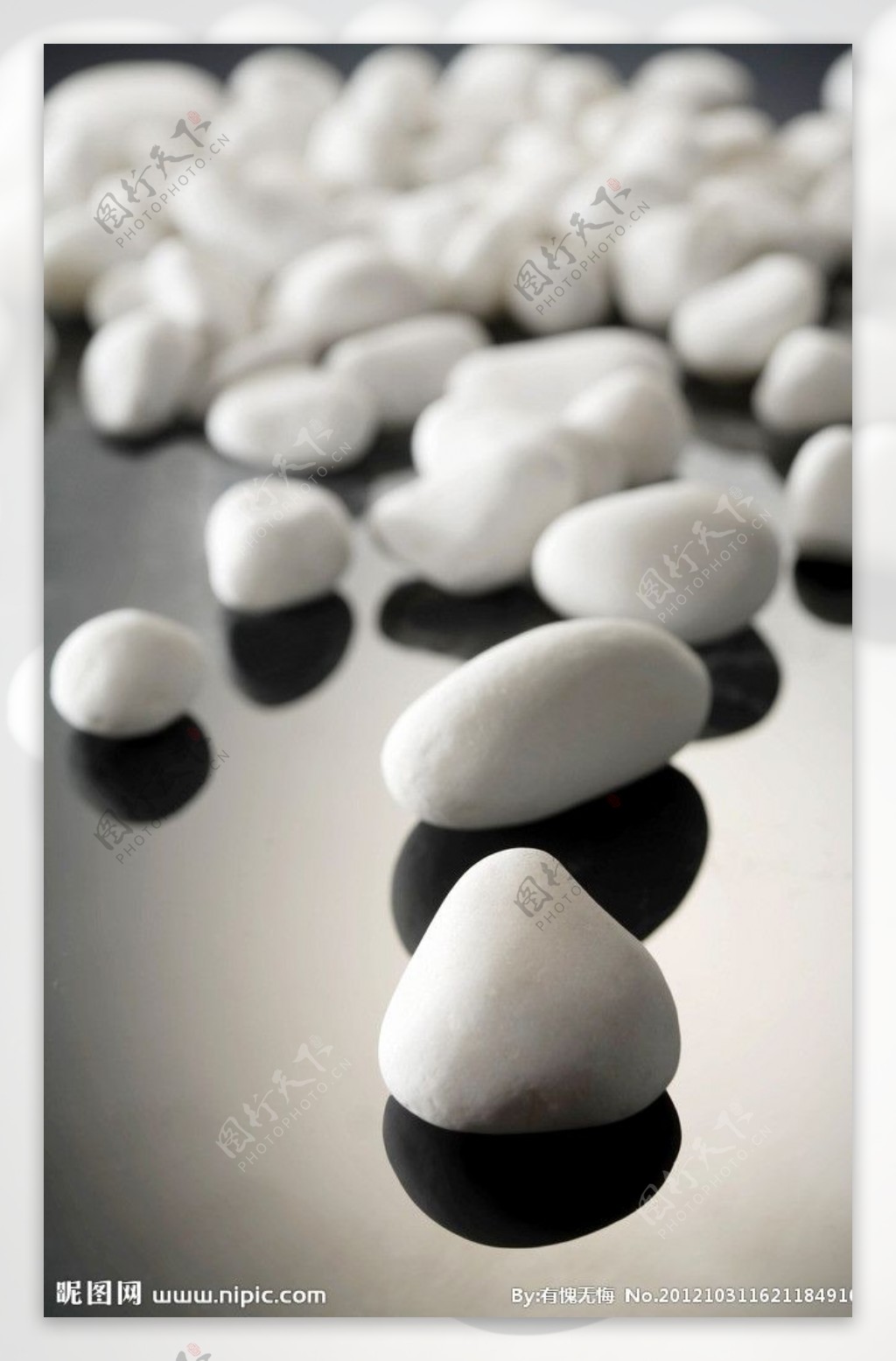 石头白色石子图片