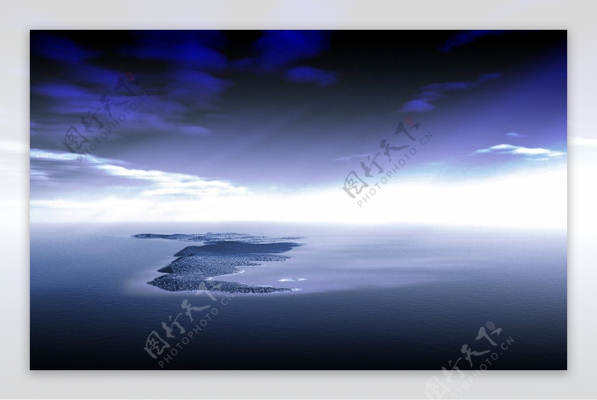 自然景观光线强度对比云层海水漂亮大气海浪太阳自然风景图片