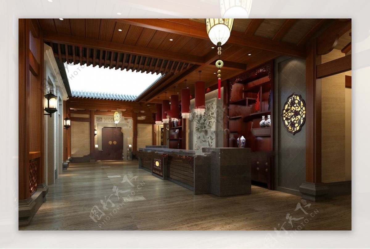 中式门厅图片