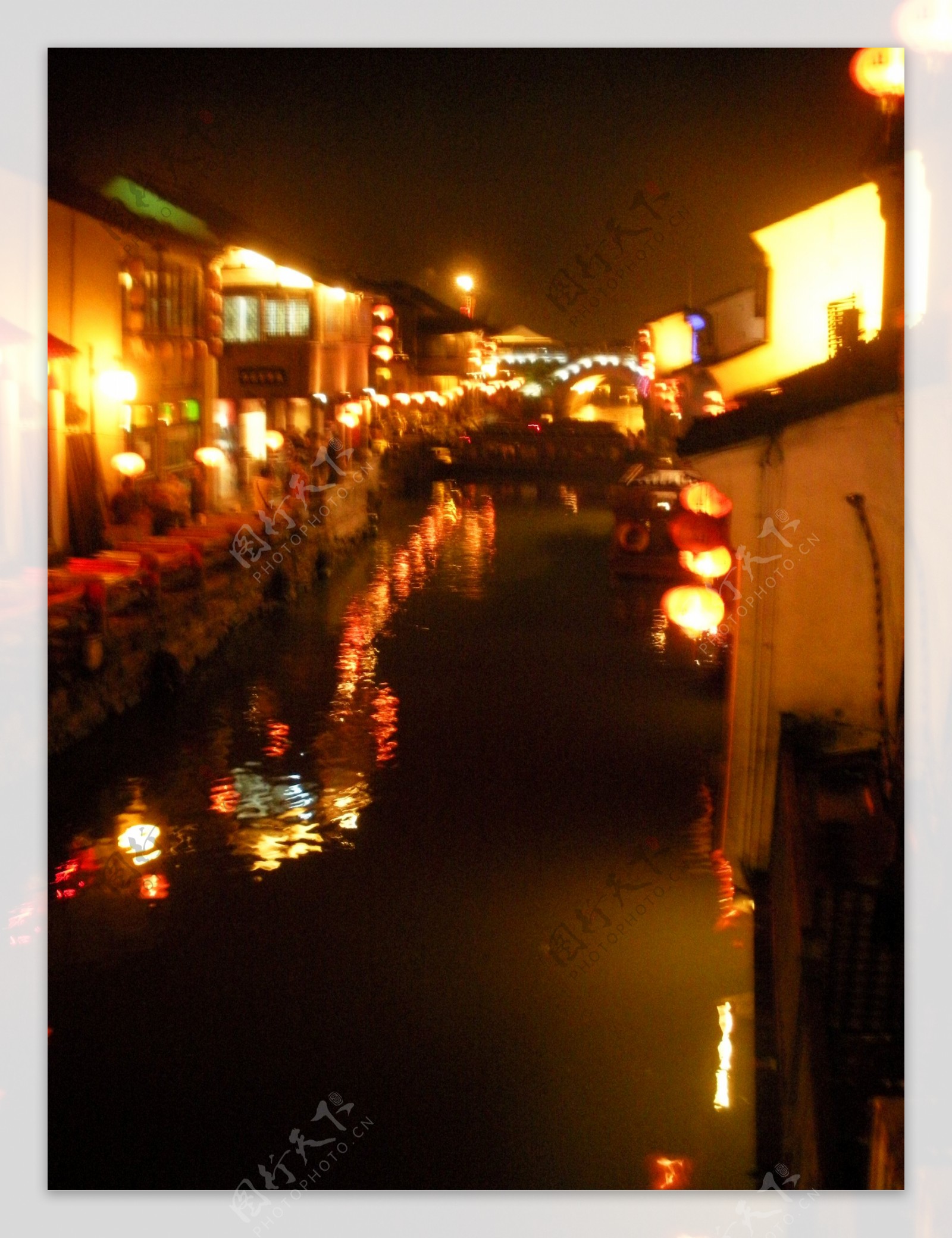 山塘街夜景图片