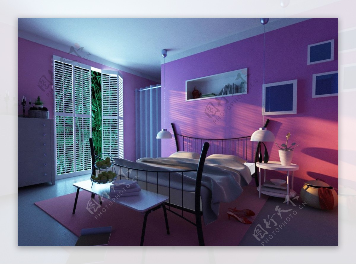 简约现代卧室效果图图片