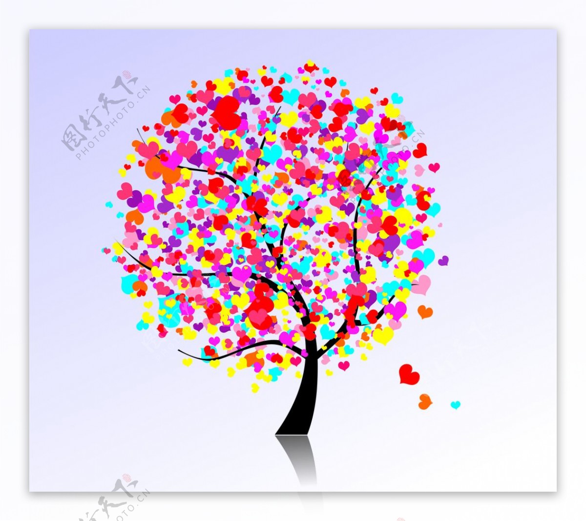 彩色树图片