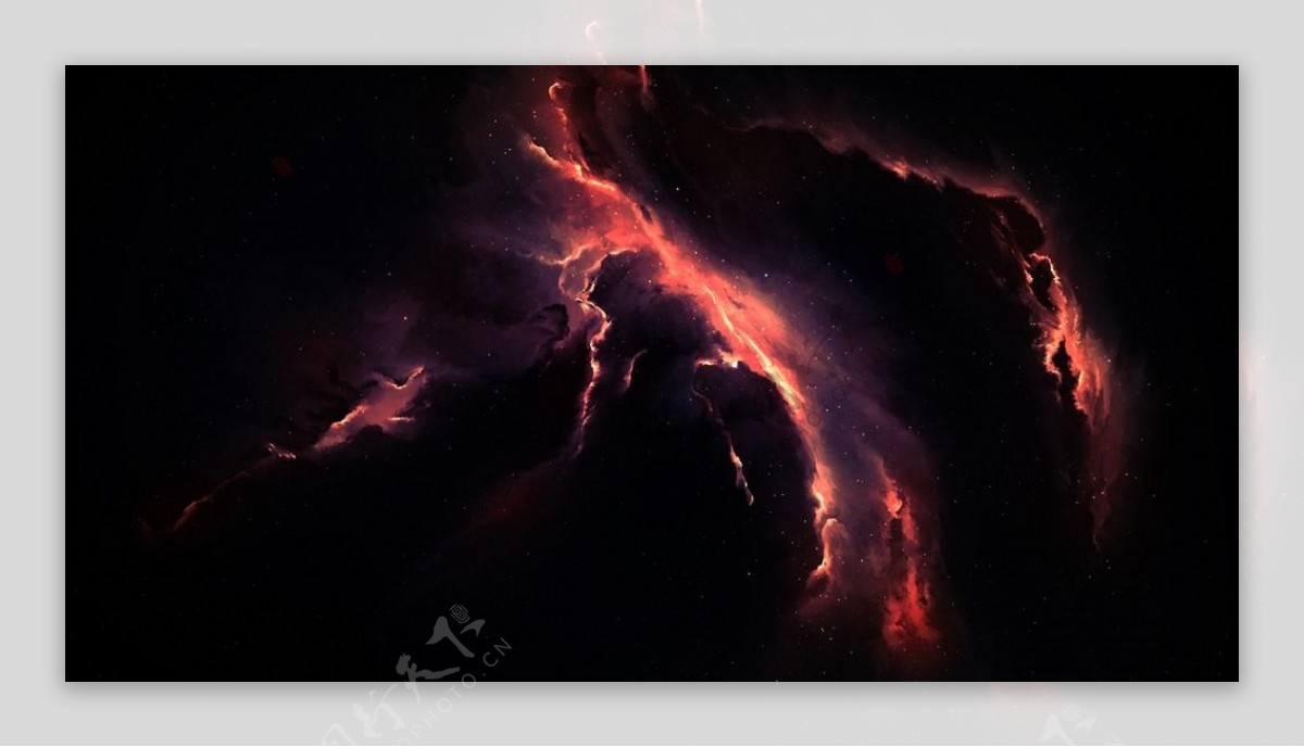紫红星云图片