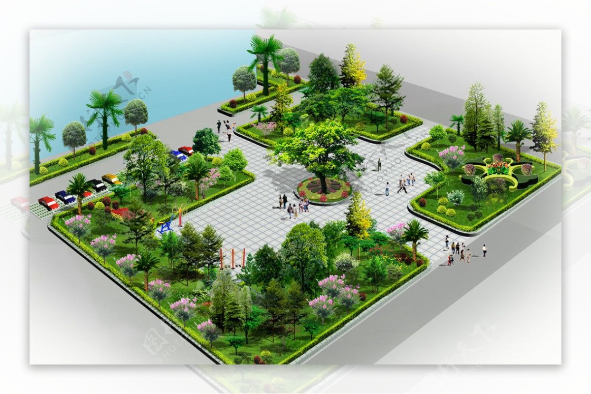 小广场绿化景观设计图片