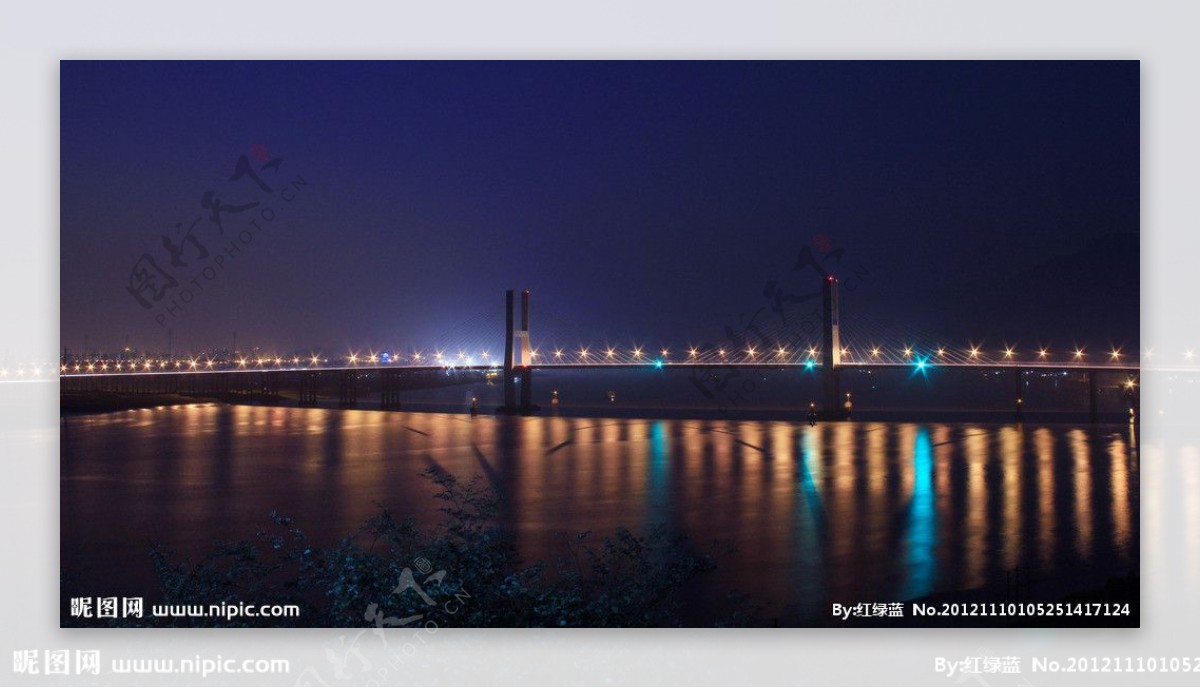 温州大桥夜景图片