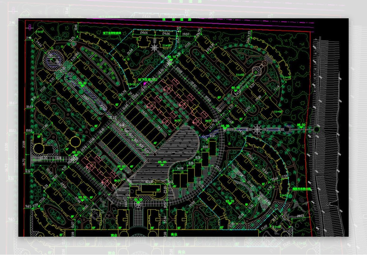 小区规划小区景观规划总平面图图片