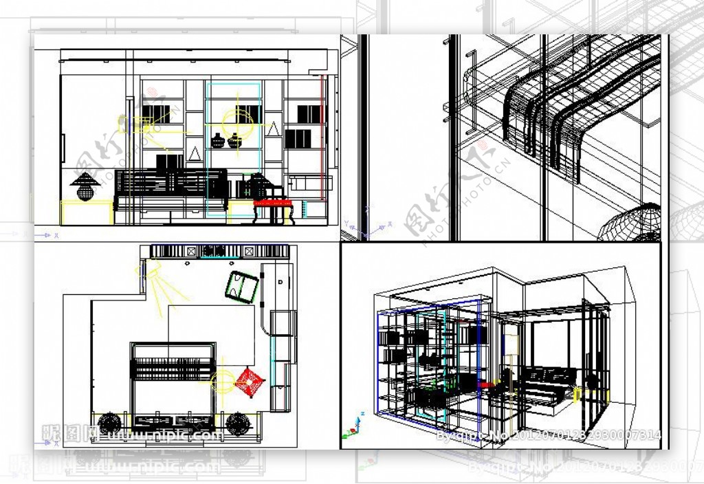 卧室CAD模型图片