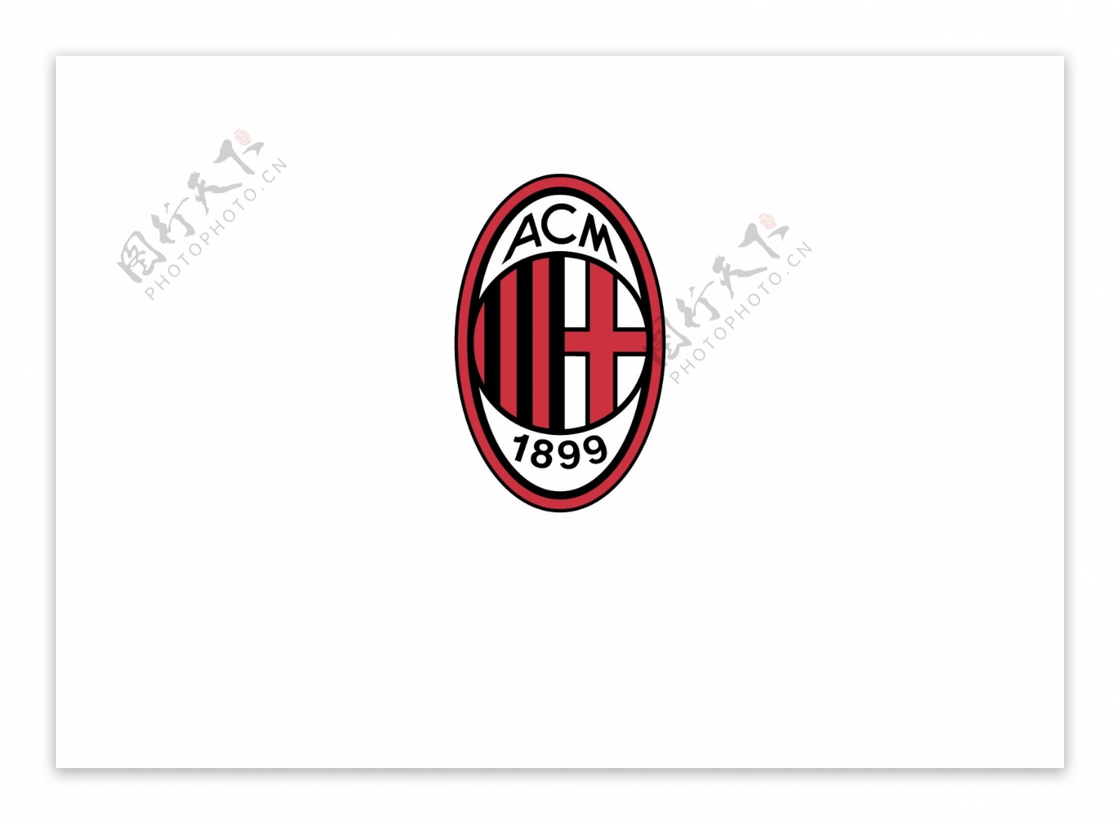 AC米兰足球俱乐标志标准矢量版图片