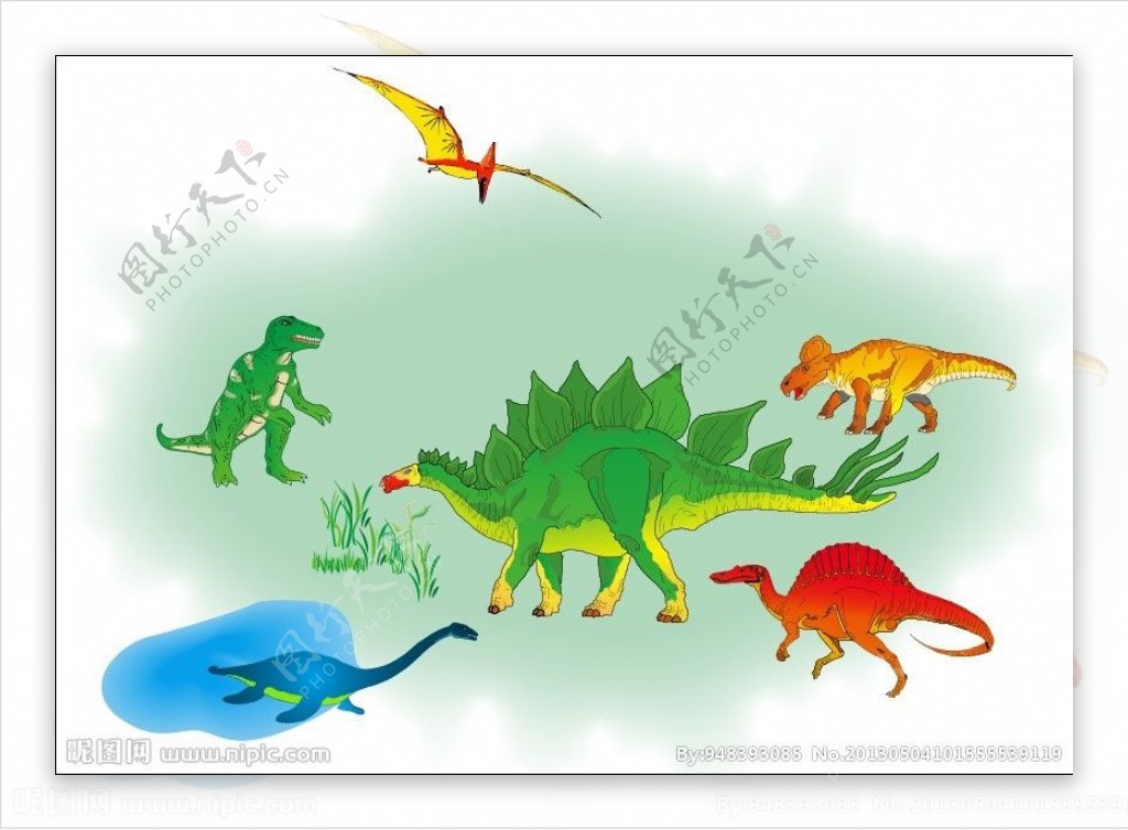 恐龙素材背景图片