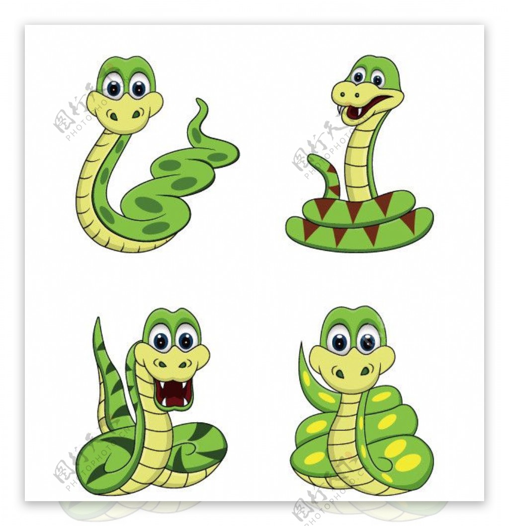 手绘蛇年小蛇图片