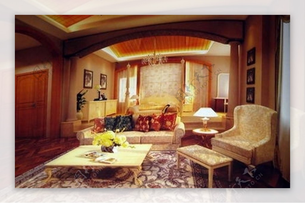 客厅精美空间欧式装饰家装客厅图片