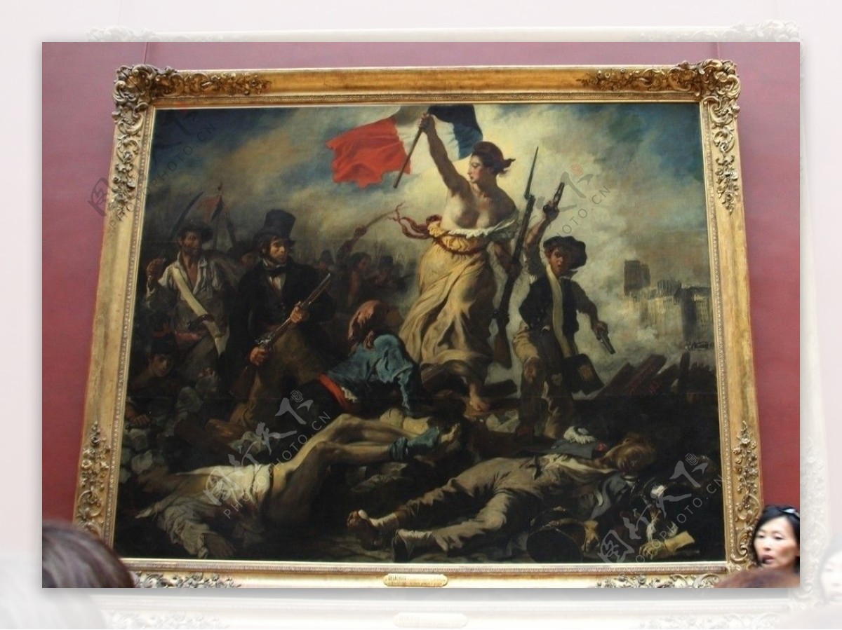 卢浮宫油画自由引导人民图片