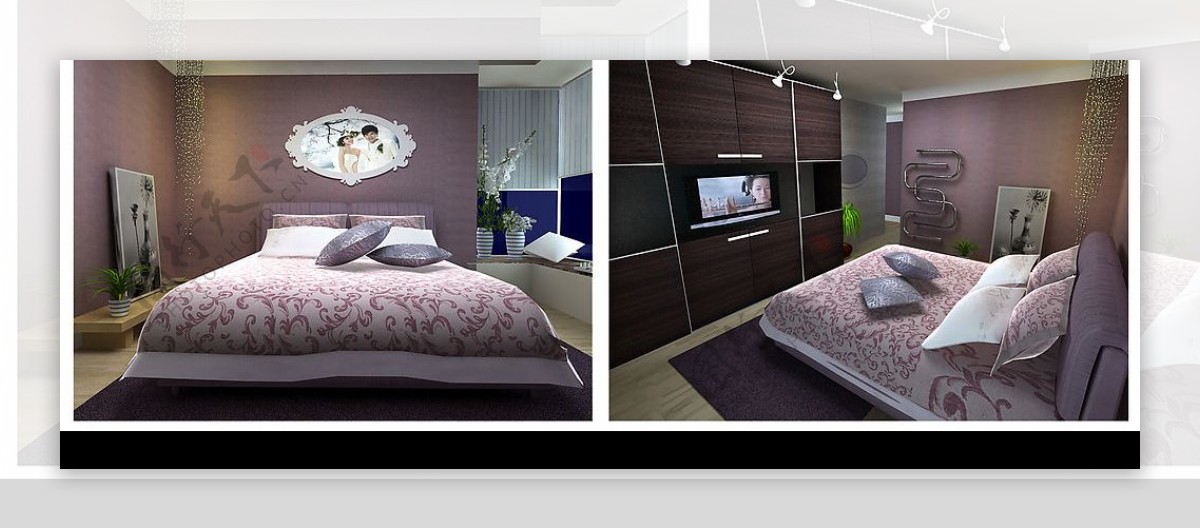 圣菲城的新卧室浪漫紫色图片
