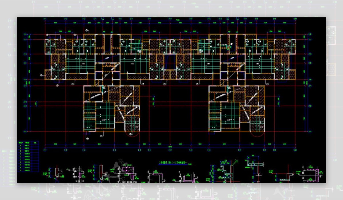 2号楼23屋板配筋图图片