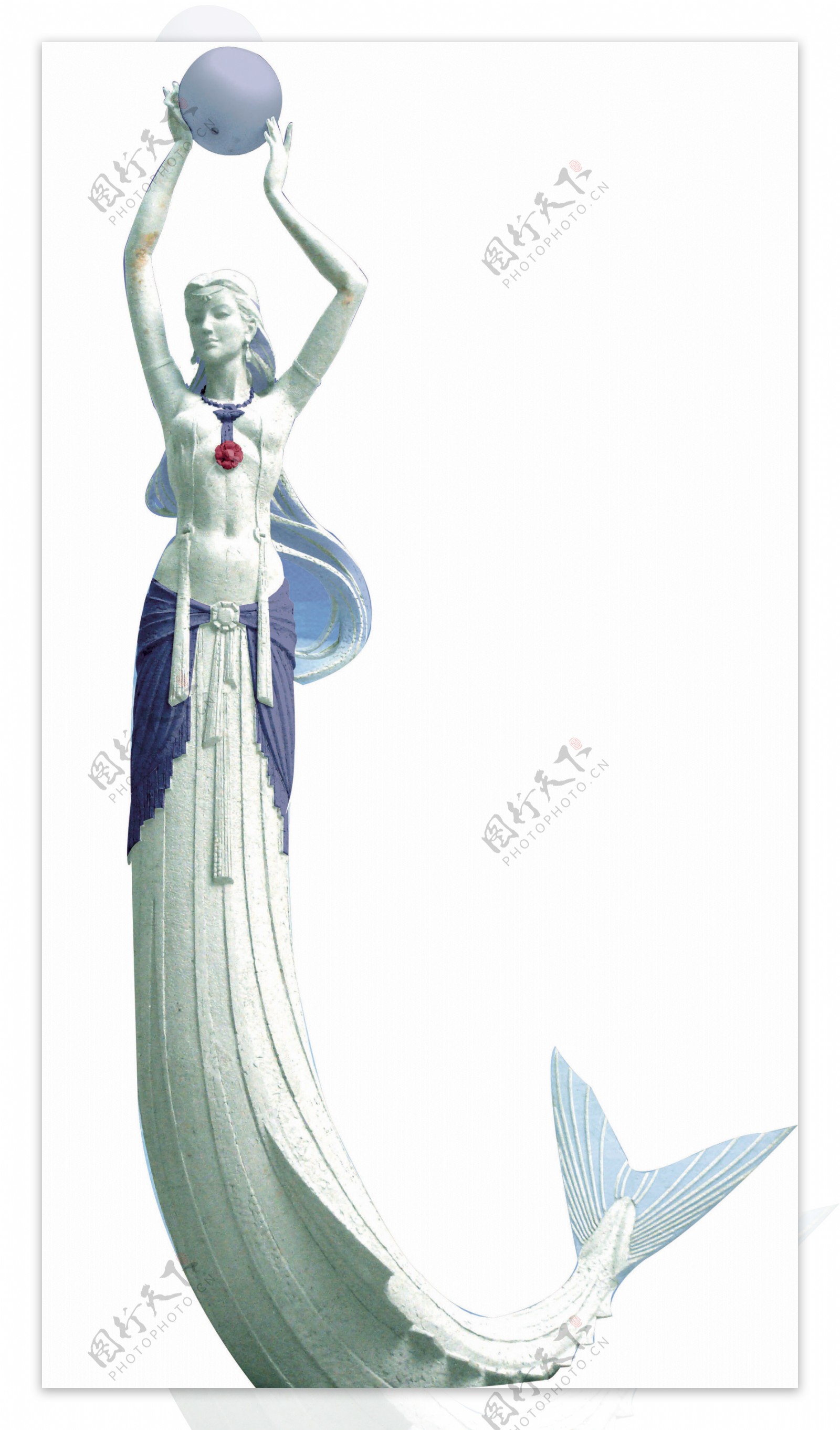 鲅鱼公主雕塑图片
