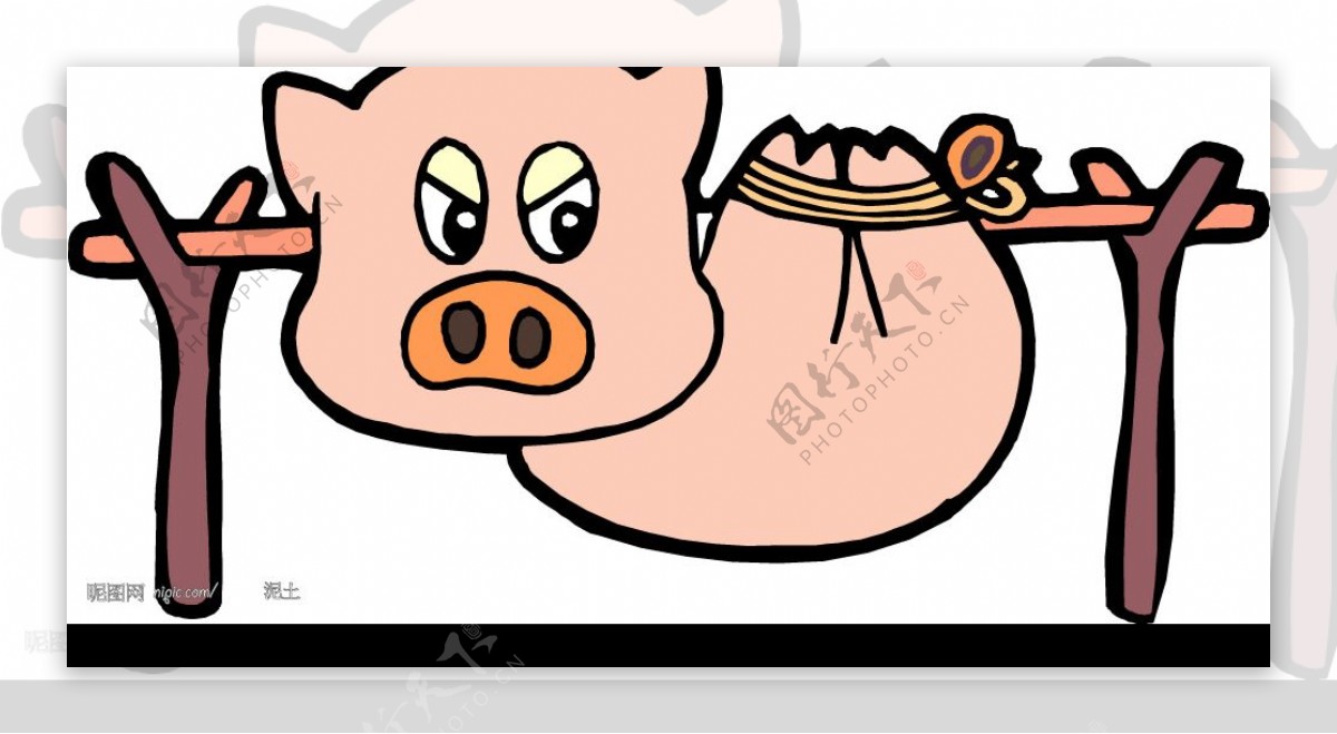 烤乳猪的漫画图片