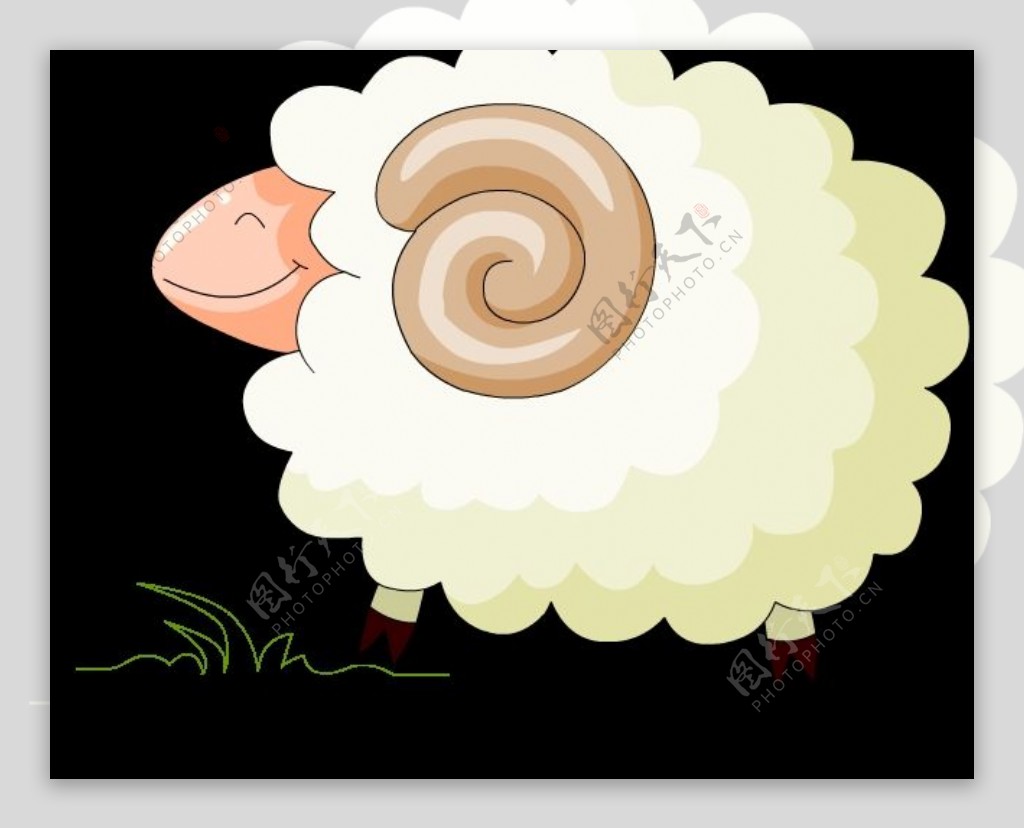 卡通绵羊插画图片素材-编号40095550-图行天下
