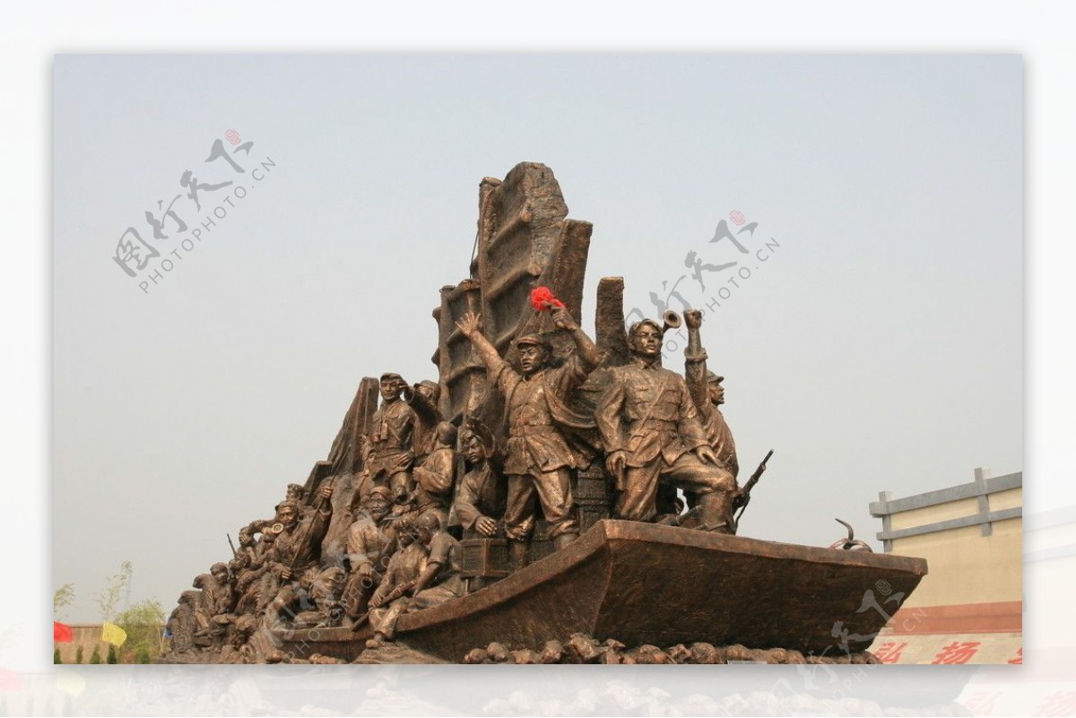 铁道游击队雕塑图片