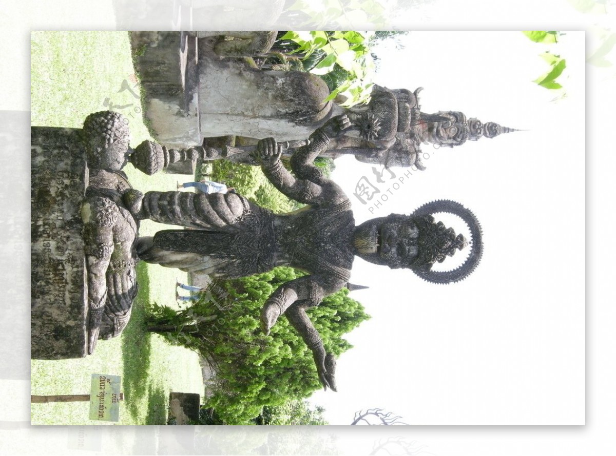 老挝古代石佛雕图片
