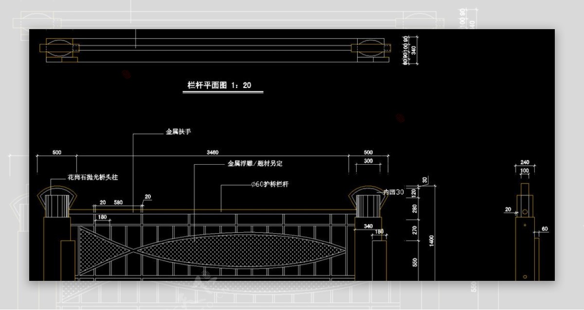 仿古桥栏杆图片