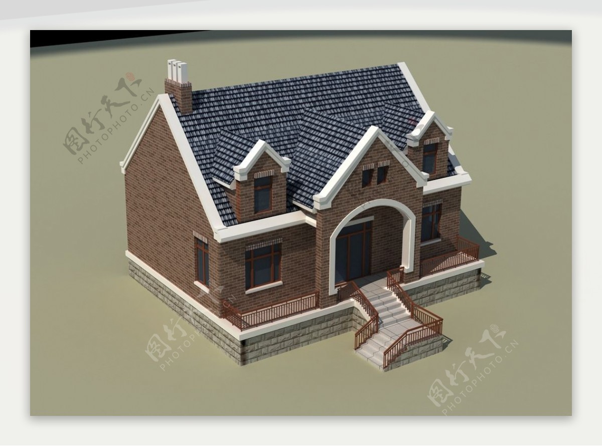 别墅3D模型图片