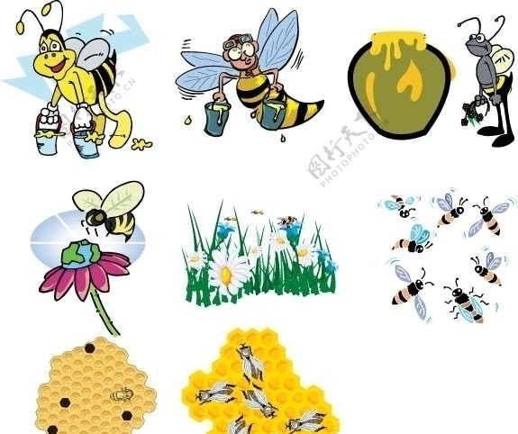 小蜜蜂劳动图片