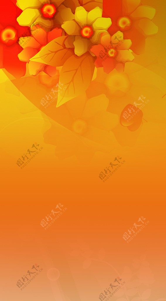 金秋橙色背景图片