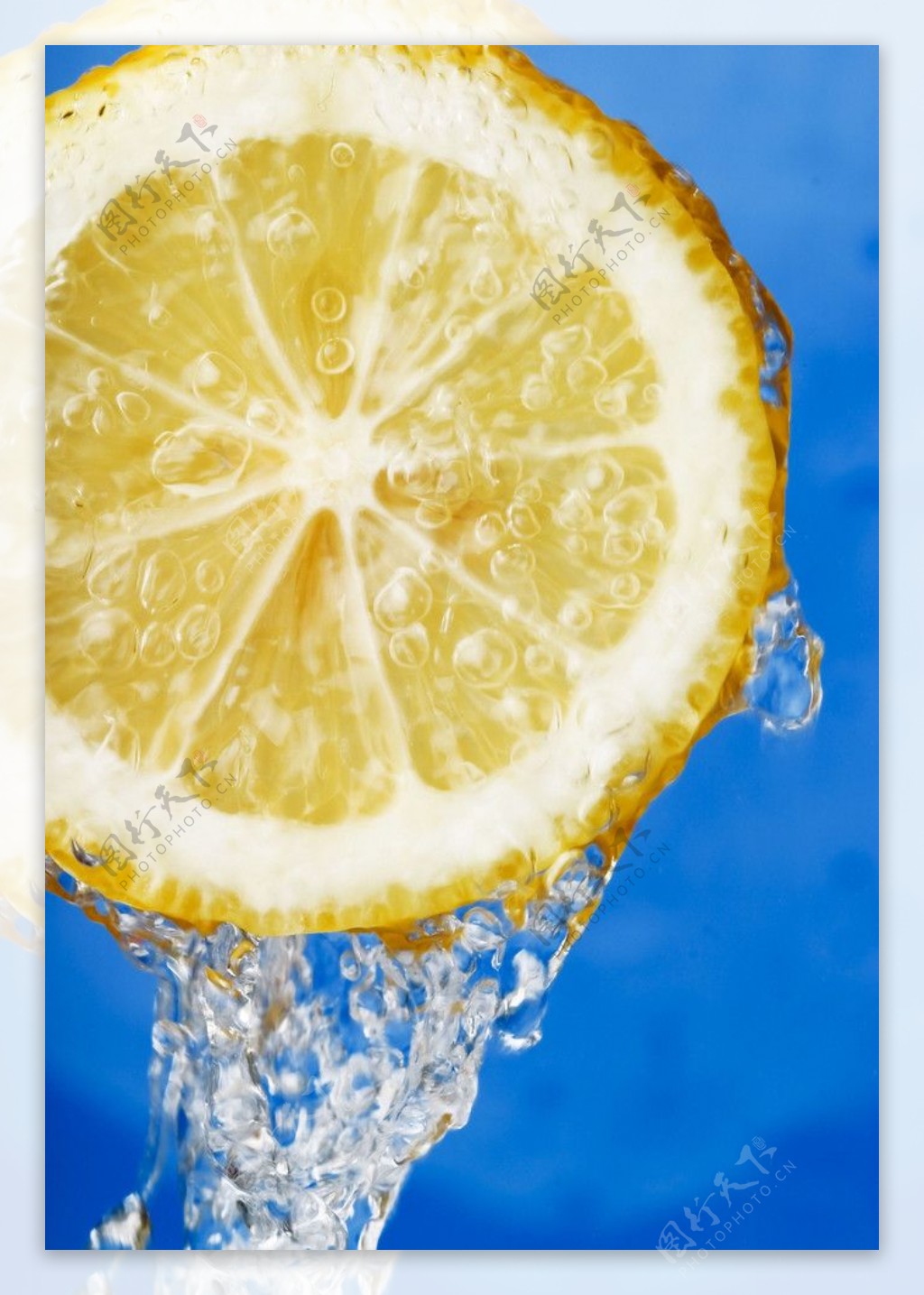 动感水花水滴柠檬图片