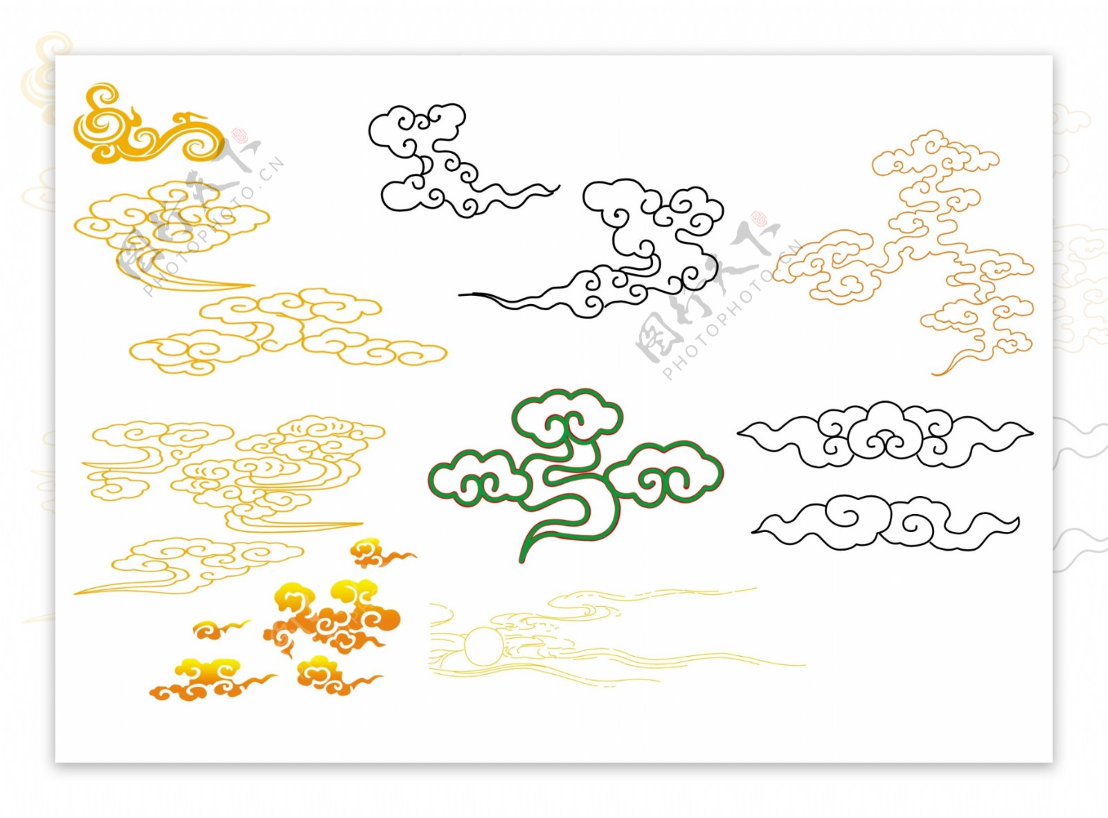 中国古典纹理祥云图片